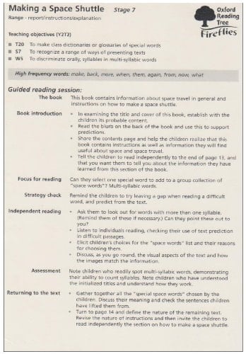 Oxford Reading Tree: Stage 7: Fireflies: Guided Reading Cards