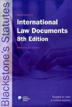 Blackstone's International Law Documents (Blackstone's Statute Book Series)