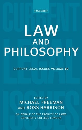 Law and Philosophy (Current Legal Issues)