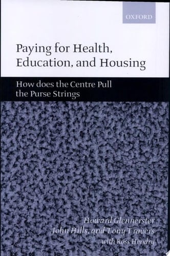 Paying for Health, Education, and Housing: How Does the Centre Pull the Purse Strings?