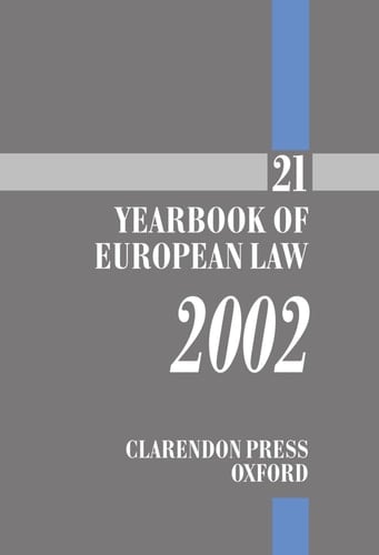 The Yearbook of European Law: Volume 21: 2002