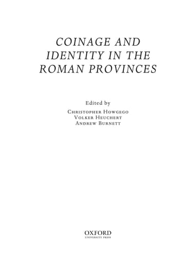 Coinage and Identity in the Roman Provinces