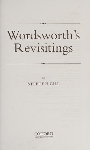 Wordsworth's Revisitings