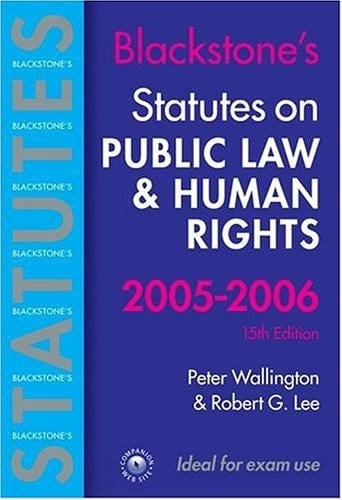 Statutes on Public Law and Human Rights (Blackstone's Statute Book)