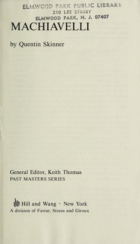 Machiavelli: A Very Short Introduction