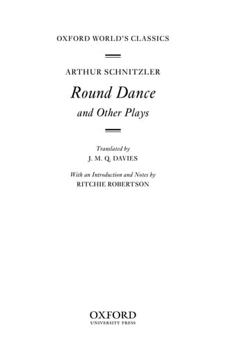 Round Dance and Other Plays (Oxford World's Classics)