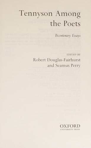 Tennyson Among the Poets: Bicentenary Essays