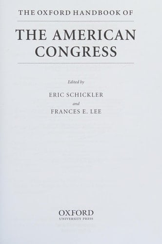 The Oxford Handbook of the American Congress (Oxford Handbooks)