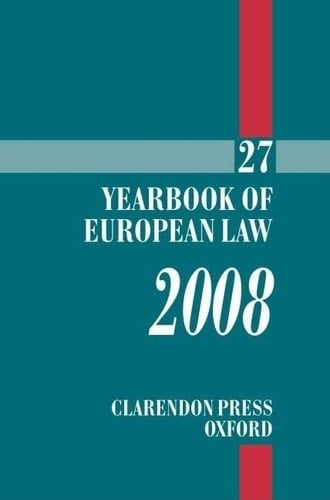 Yearbook of European Law 2008: Volume 27