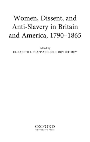Women, Dissent and Anti-Slavery in Britain and America, 1790-1865