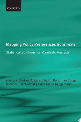 Mapping Policy Preferences from Texts Statistical Solutions for Manifesto Analysts