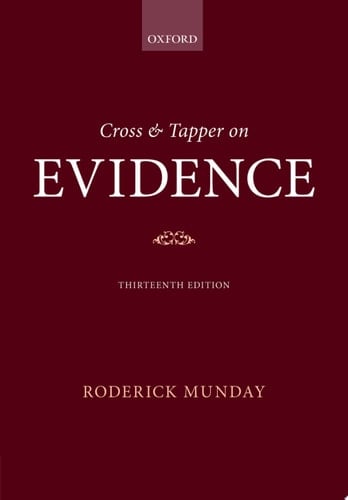 Cross & Tapper on Evidence