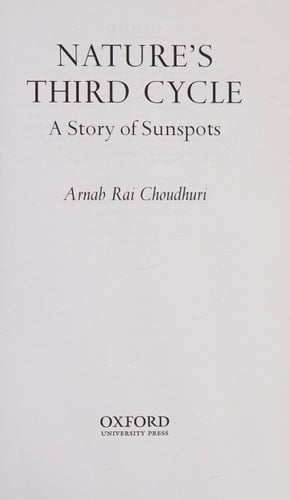 Nature's Third Cycle: A Story of Sunspots