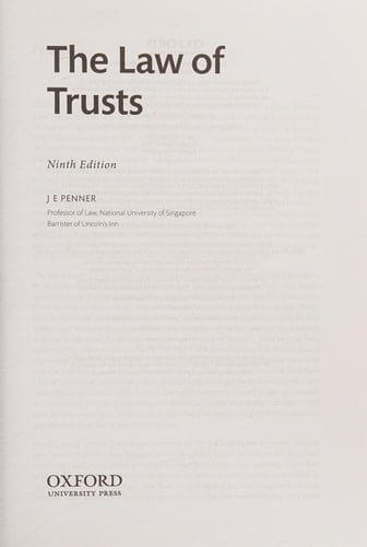 The Law of Trusts (Core Text)