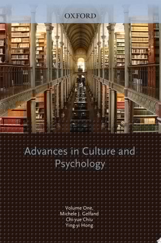 ADVANCES IN CULTURE & PSYCHOLOG V1 ACP C: Volume 1 (Advances in Culture and Psychology)