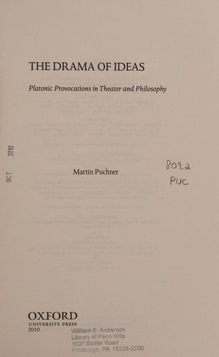 The Drama of Ideas: Platonic Provocations in Theater and Philosophy