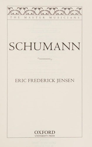 Schumann (Master Musicians Series)
