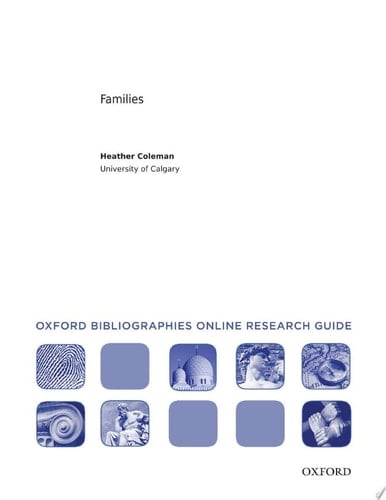 Families: Oxford Bibliographies Online Research Guide
