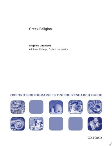 Greek Religion Oxford Bibliographies Online Research Guide