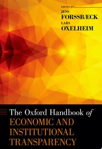 Oxford Handbook of Economic and Institutional Transparency