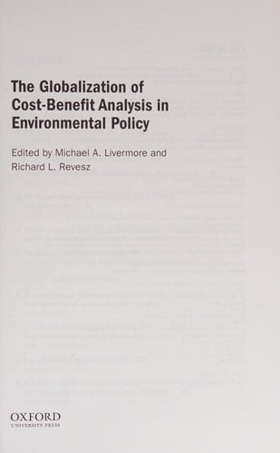 The Globalization of Cost-Benefit Analysis in Environmental Policy