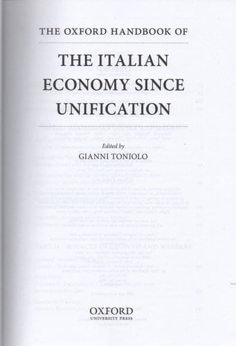 The Oxford Handbook of the Italian Economy Since Unification (Oxford Handbooks)