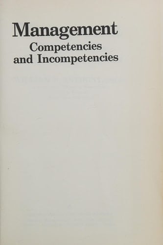 Management: Competencies and Incompetencies