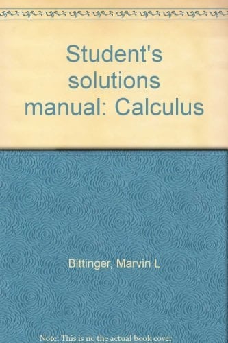 Student's solutions manual: Calculus