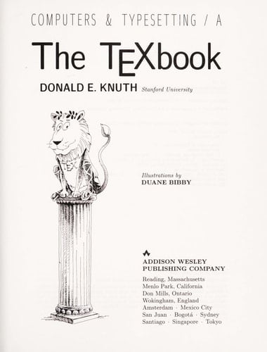 Computers & Typesetting, Volume A: The TeXbook