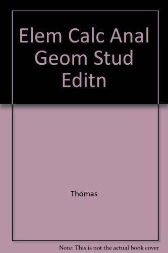 Elements of Calculus & Analytic Geometry