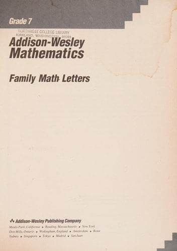 Family Math Letters