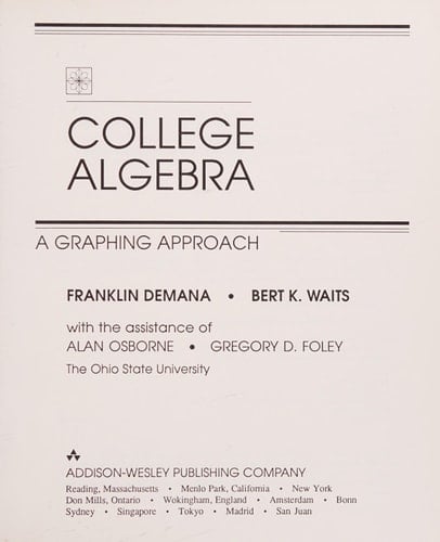 College algebra, a graphing approach