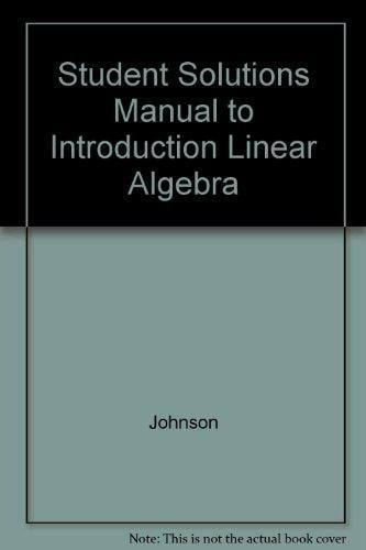 Introduction to Linear Algebra (Student Solutions Manual)