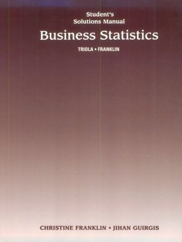 Student Solutions Manual for Business Statistics
