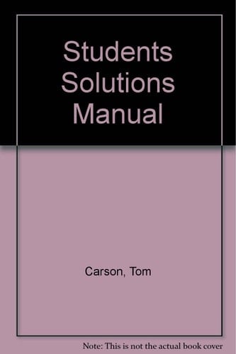 Students Solutions Manual
