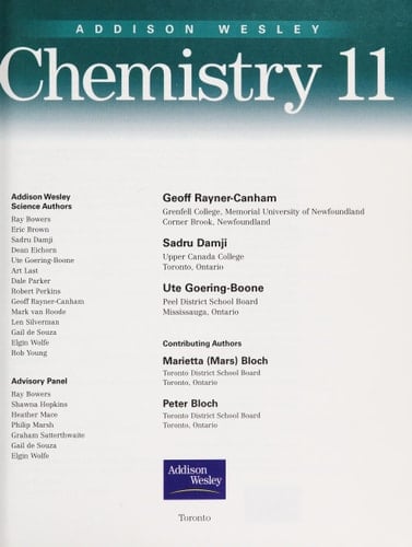 Chemistry 11 *SIGNED BY AUTHOR*