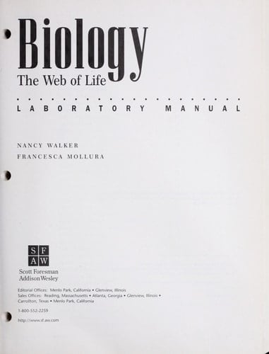 Biology: The Web of Life Laboratory Manual Teacher's Edition