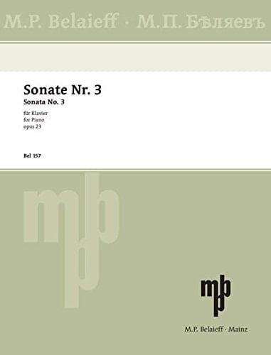 BELAIEFF SCRIABINE ALEXANDER - SONATE N°3 FIS-MOLL OP. 23 - PIANO Partition classique Piano - instrument à clavier Piano