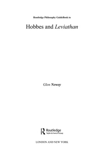 Routledge philosophy guidebook to Hobbes and Leviathan