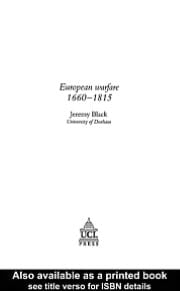 European Warfare, 1660-1815