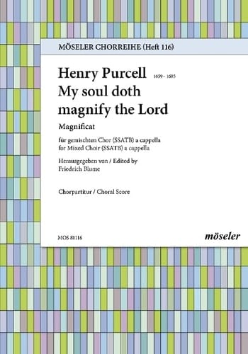 My soul doth magnify the Lord: Magnificat. 116. Z 230/7. mixed choir (SSATB). Partition de chœur.
