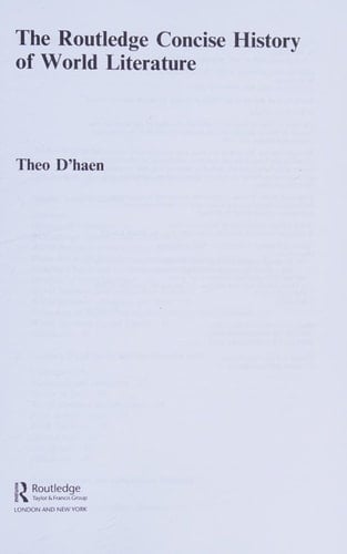 The Routledge Concise History of World Literature