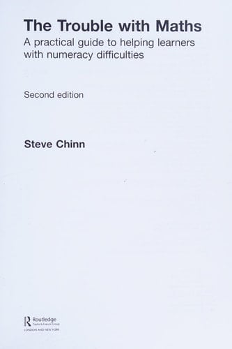 The trouble with maths: a practical guide to helping learners with numeracy difficulties