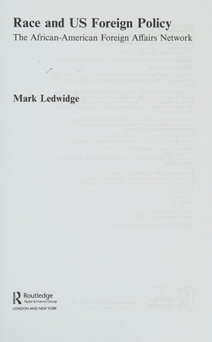 Race and US foreign policy: the African-American foreign affairs network