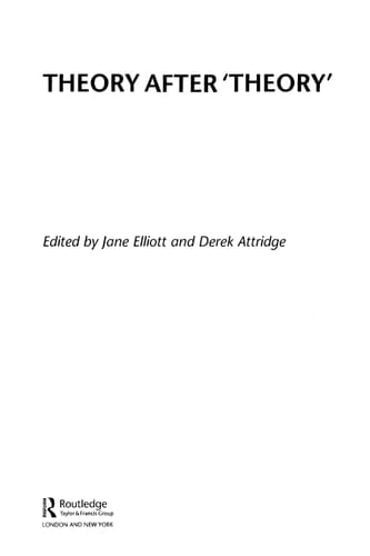 Theory After 'Theory'