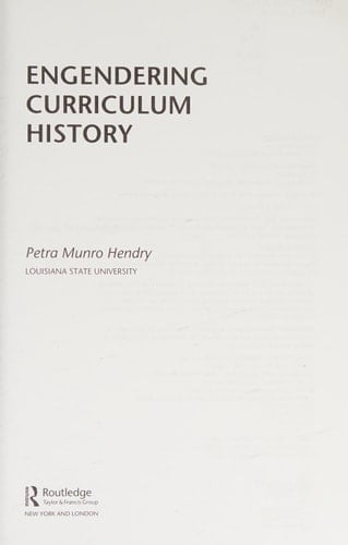 Engendering curriculum history