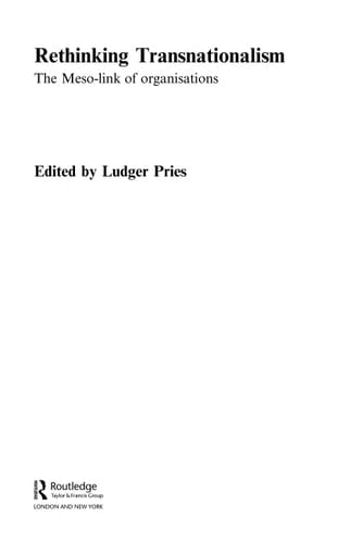 Rethinking transnationalism: the meso-link of organisations