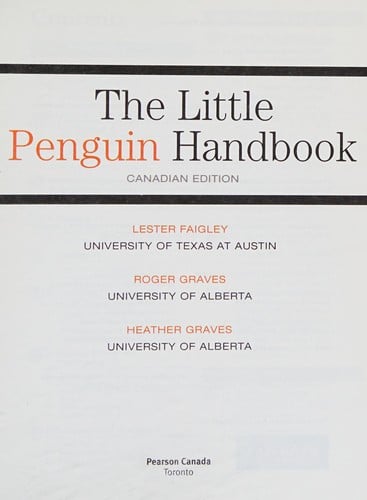 The Little Penguin Handbook