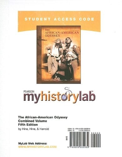 The African American Odyssey: Myhistorylab Student Access Code Card