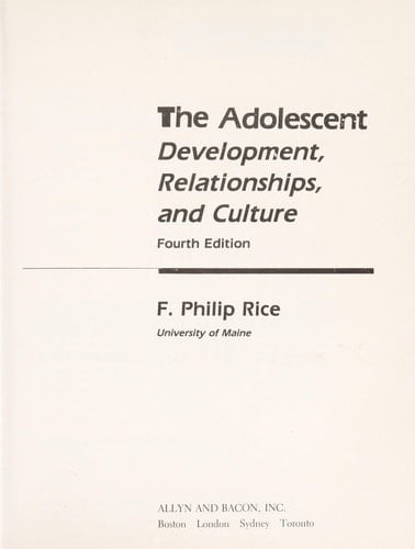 The adolescent: Development, relationships, and culture